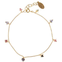 Tomfoolery Gold & Tourmaline Floral Charm Bracelet Online