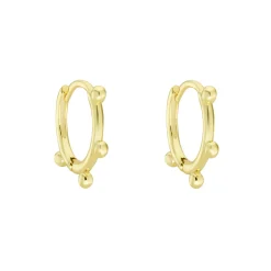 Tomfoolery Gold Bead Clicker Hoops Sale