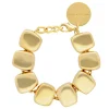Tomfoolery Gold Big Organic Bracelet New