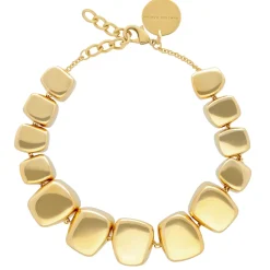 Tomfoolery Gold Big Organic Necklace New