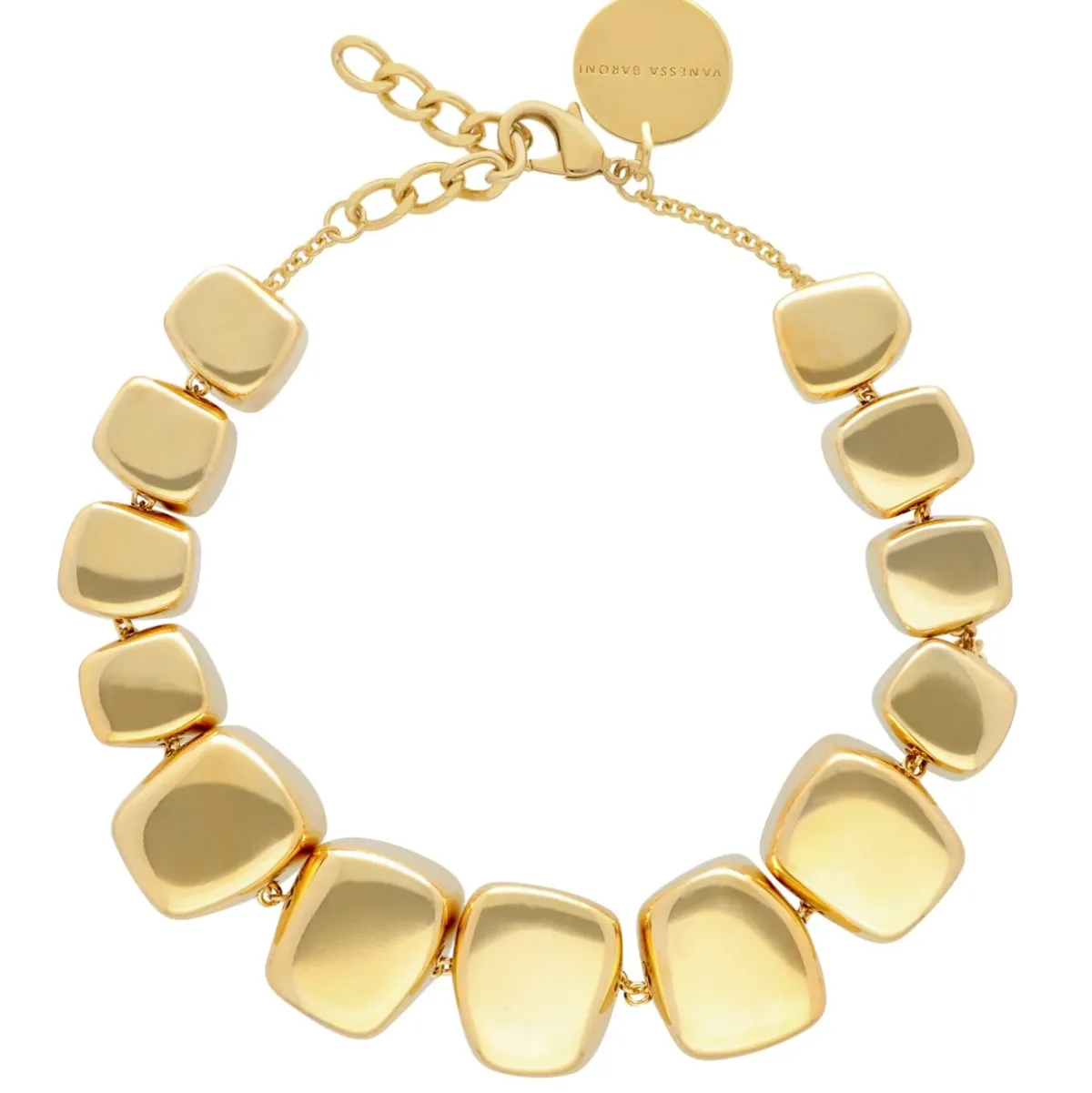 Tomfoolery Gold Big Organic Necklace New