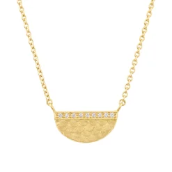 Tomfoolery Gold Catkin Half Moon Necklace Online