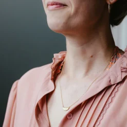 Tomfoolery Gold Catkin Half Moon Necklace Online