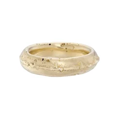 Tomfoolery Gold Chunky Sand Ring Fashion
