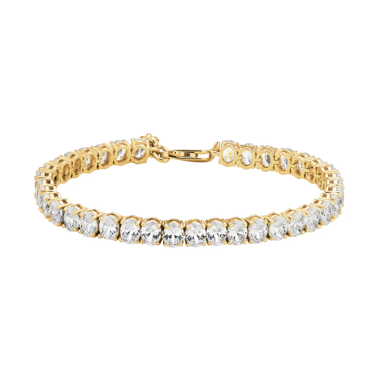 Tomfoolery Gold Classic Oval Tennis Bracelet Discount