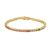 Tomfoolery Gold Classic Tourmaline Tennis Bracelet Hot