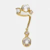 Tomfoolery Gold Clear Drip Ear Cuff Hot