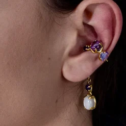Tomfoolery Gold Clear Drip Ear Cuff Hot