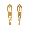 Tomfoolery Gold Discovery Window Drop Earrings Discount