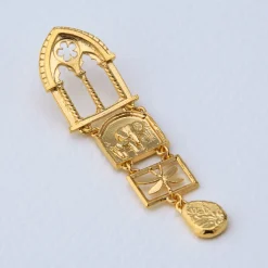 Tomfoolery Gold Discovery Window Drop Earrings Discount