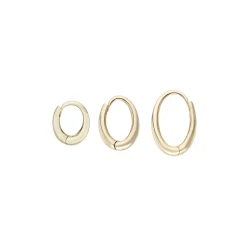 Tomfoolery Gold Dodu Oval Chunky Hoop Discount