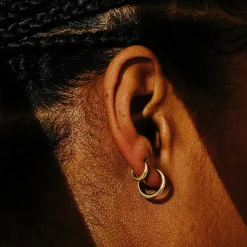 Tomfoolery Gold Dodu Round Chunky Hoop Clearance