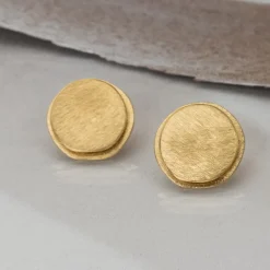 Tomfoolery Gold Double Disc Round Studs Outlet