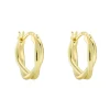 Tomfoolery Gold Double Twist Hoops New