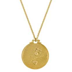 Tomfoolery Gold Embroidery Loop Necklace Discount