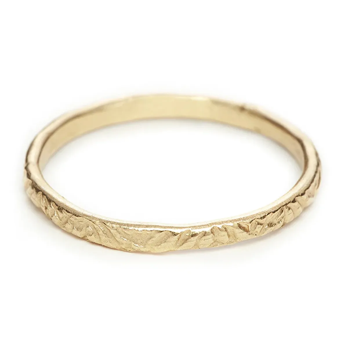 Tomfoolery Gold Engraved Wedding Band Fashion
