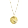 Tomfoolery Gold Erizo White Diamond Pendant Hot