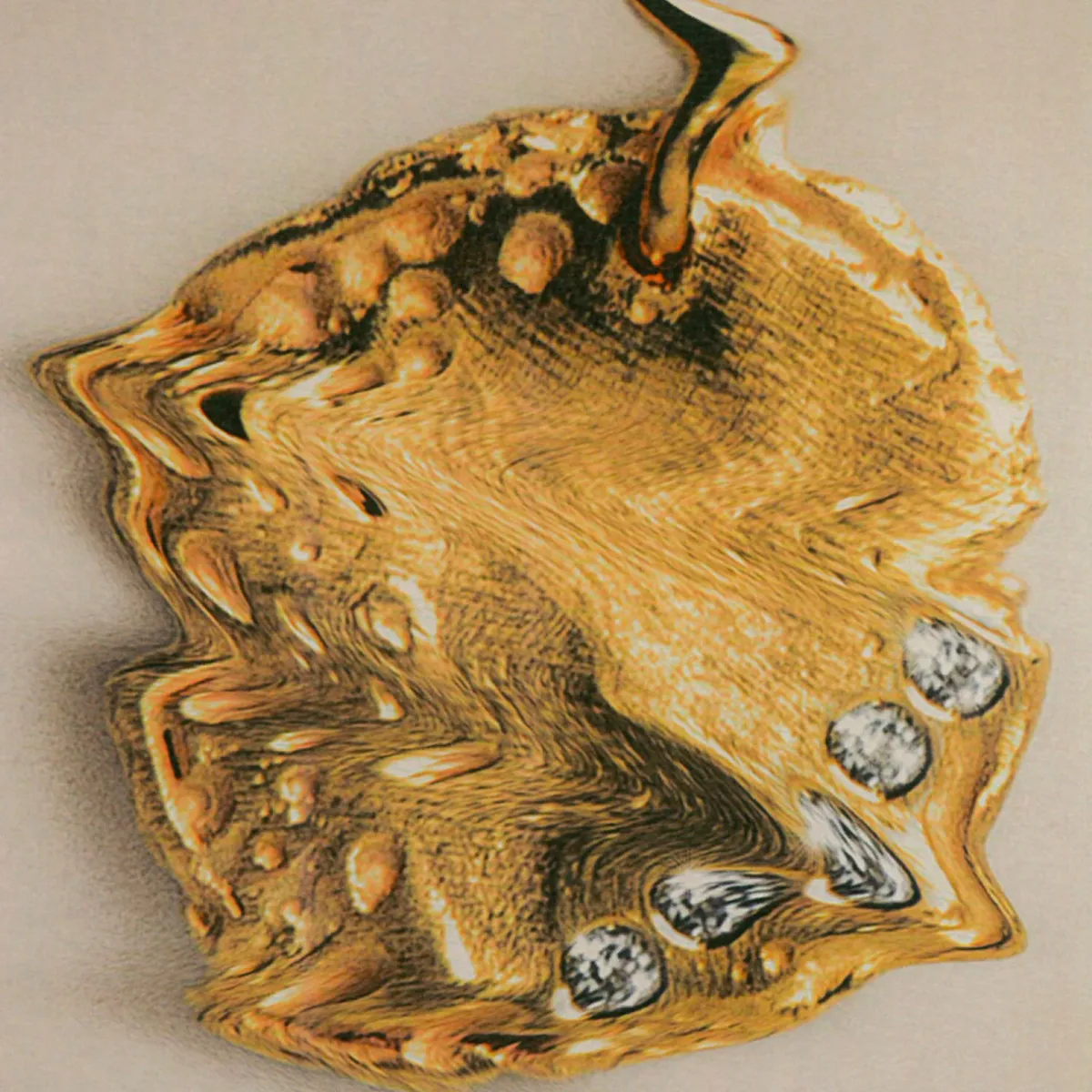 Tomfoolery Gold Erizo White Diamond Pendant Hot