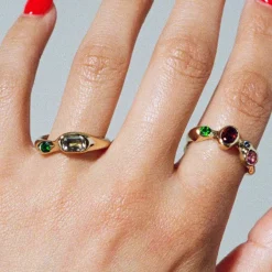 Tomfoolery Gold Gemstone Mer Ring Sale