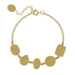 Tomfoolery Gold Gratitude for Nature Linked Station Bracelet Hot