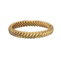 Tomfoolery Gold Harmonic Ripple Wedding Band Outlet