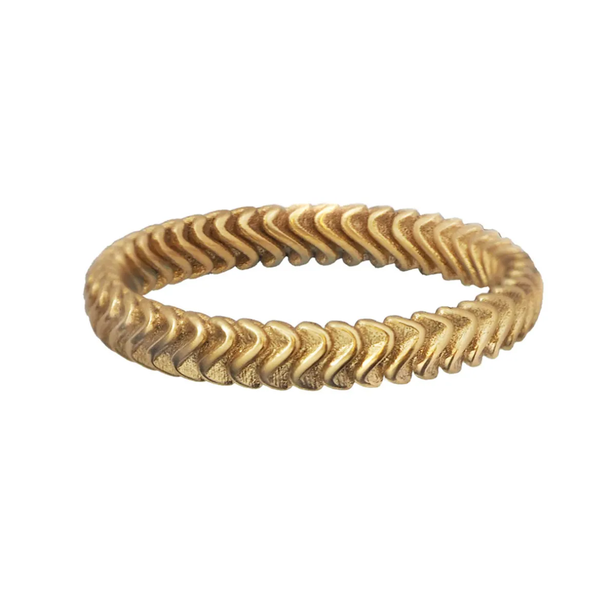 Tomfoolery Gold Harmonic Ripple Wedding Band Outlet