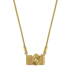 Tomfoolery Gold In-Line Vintage Camera Pendant Outlet