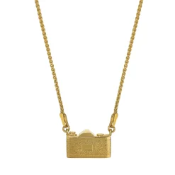 Tomfoolery Gold In-Line Vintage Camera Pendant Outlet