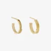 Tomfoolery Gold Ivana Double Hoops Fashion