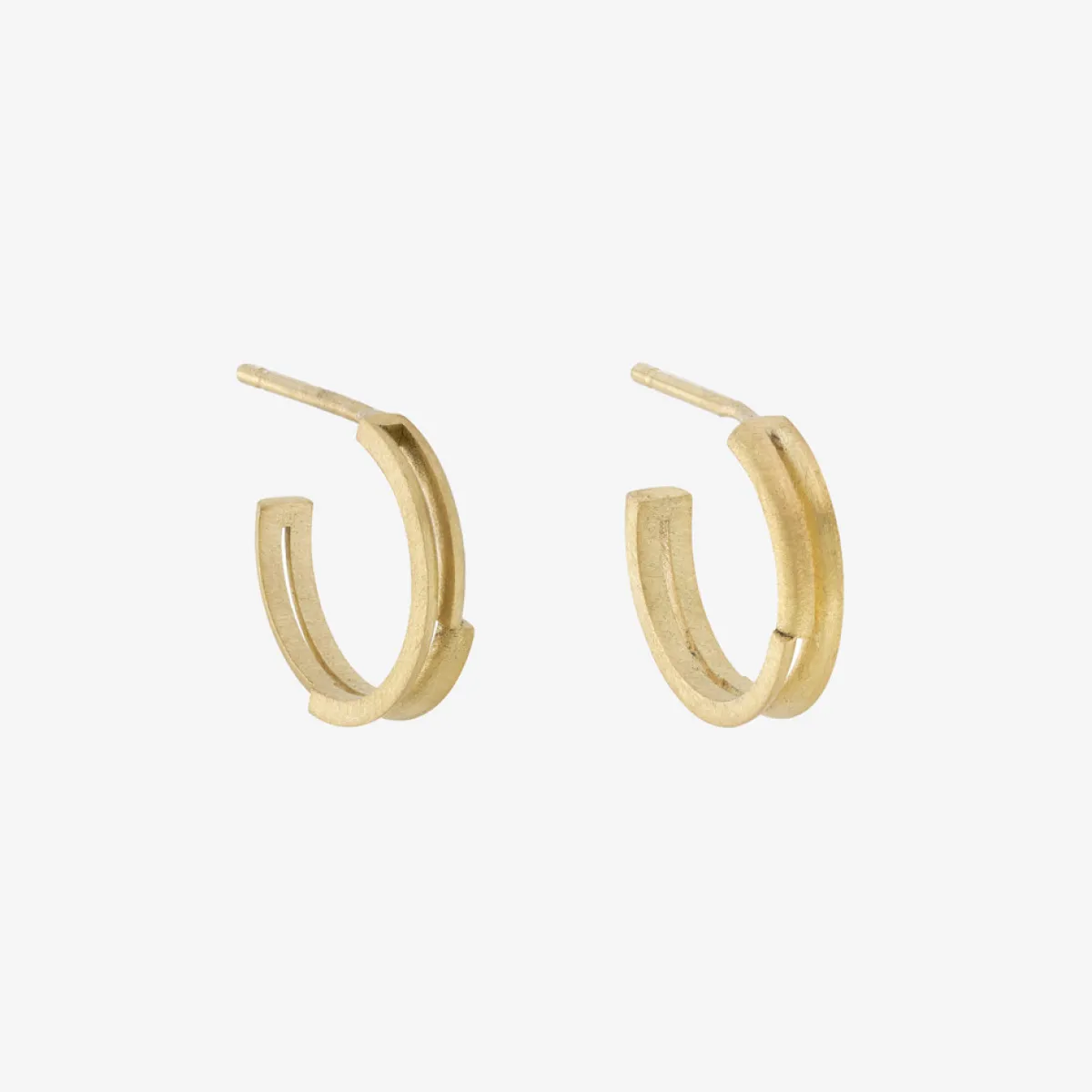 Tomfoolery Gold Ivana Double Hoops Fashion