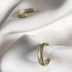 Tomfoolery Gold Ivana Double Hoops Fashion
