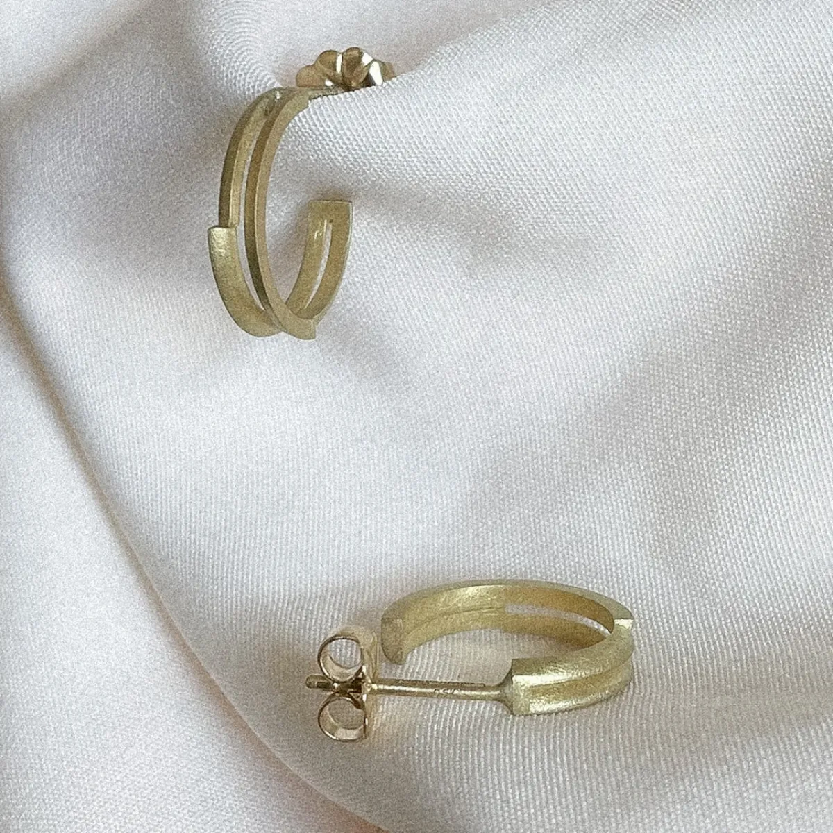 Tomfoolery Gold Ivana Double Hoops Fashion