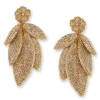 Tomfoolery Gold Leaf Beaded Earrings Outlet