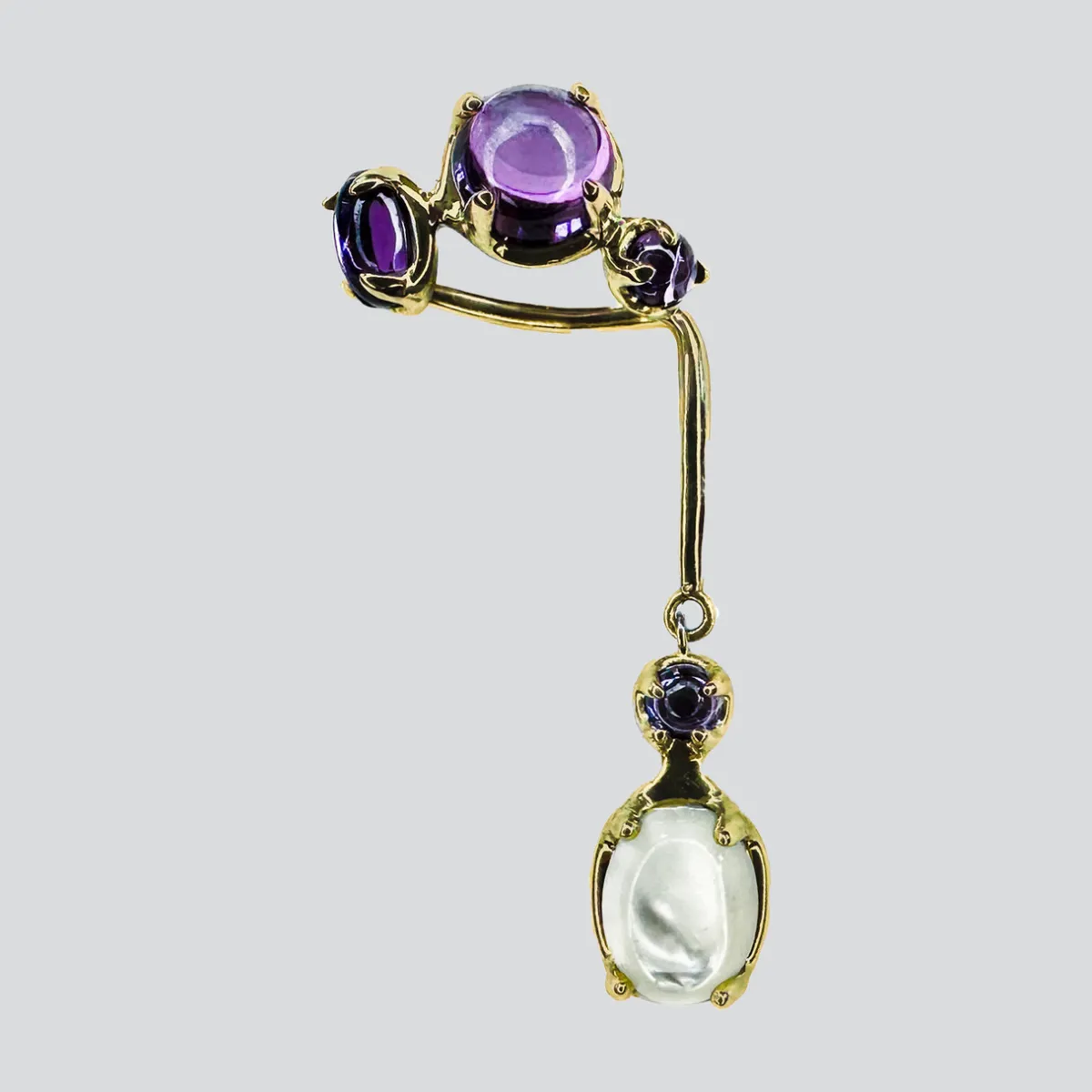 Tomfoolery Gold Lilac Drip Punk Ear Cuff Discount