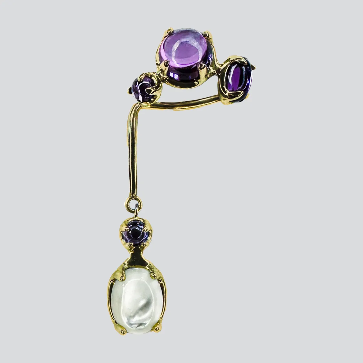 Tomfoolery Gold Lilac Drip Punk Ear Cuff Discount
