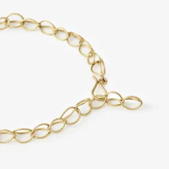 Tomfoolery Gold Lily Chain Link Bracelet New
