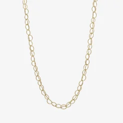 Tomfoolery Gold Lily Chain Link Necklace New