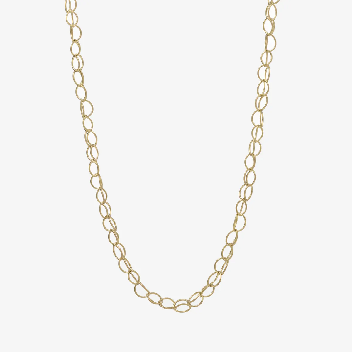 Tomfoolery Gold Lily Chain Link Necklace New