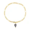 Tomfoolery Gold London Flats Bracelet with Short Lapis Pendulum Best