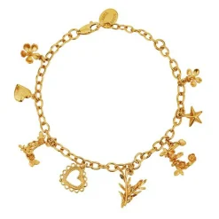 Tomfoolery Gold LOVE Mixed Charm Bracelet Best