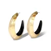 Tomfoolery Gold Luminous Lucite Edged Hoops Outlet