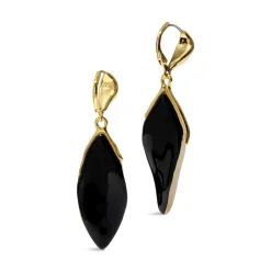 Tomfoolery Gold Luminous Lucite Petal Leverback Drop Earrings Clearance