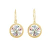 Tomfoolery Gold Mini Floral Drop Earrings in Love Best