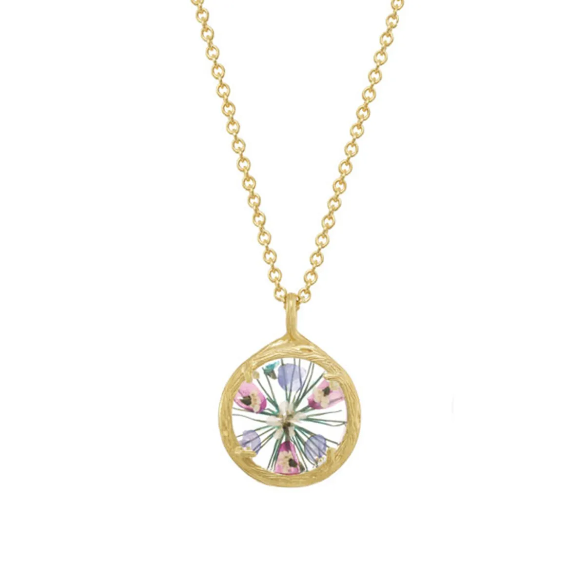 Tomfoolery Gold Mini Floral Necklace in Love Clearance