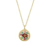 Tomfoolery Gold Mini Floral Necklace in Bliss Discount