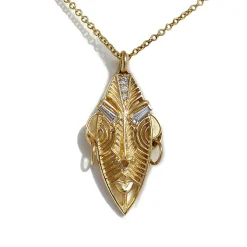 Tomfoolery Gold Moeyama Mask Pendant Outlet