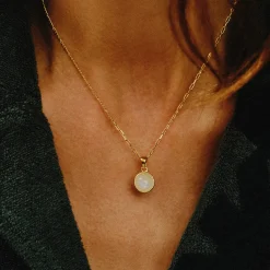 Tomfoolery Gold Moonstone Pendant Hot
