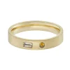 Tomfoolery Gold Muse Multi Diamond Flat Court Ring New