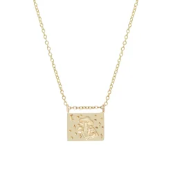 Tomfoolery Gold Mushroom Postcard Charm Necklace Clearance