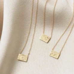 Tomfoolery Gold Mushroom Postcard Charm Necklace Clearance